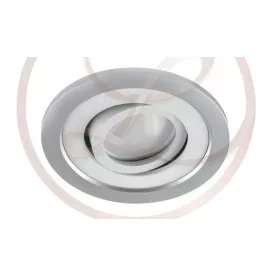   Strühm Borys kör alakú spot keret ezüst/fehér GU10-es foglalattal