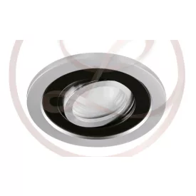   Strühm Borys kör alakú spot keret ezüst/fekete GU10-es foglalattal