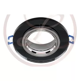   Strühm Selena kör alakú spot keret fekete/króm GU10/MR16-os foglalattal