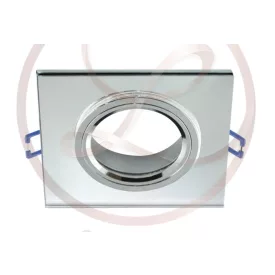   Strühm Selena négyzet alakú spot keret átlátszó/króm GU10/MR16-os foglalattal