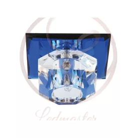   Strühm Nufer kék szögletes süllyesztett lámpatest G4-es foglalattal