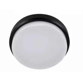   Strühm Aron 18 W-os ø210 mm kerek natúr fehér fekete mennyezeti lámpa IP65-ös védettségű