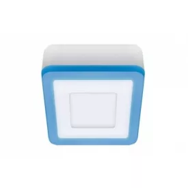   Strühm Alden 3W+3W-os 105x105 szögletes natúr fehér mennyezeti lámpa IP42-es védettségű