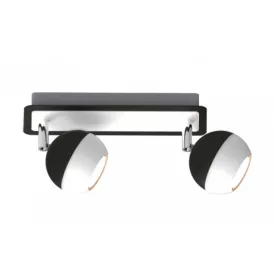   Strühm Kombi fekete/fehér 2-es mennyezeti lámpa GU10-es foglalattal