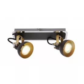   Strühm Mario fekete 2-es mennyezeti lámpa GU10-es foglalattal