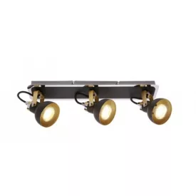   Strühm Mario fekete 3-as mennyezeti lámpa GU10-es foglalattal