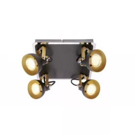   Strühm Mario fekete 4-es mennyezeti lámpa GU10-es foglalattal