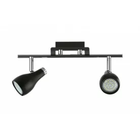   Strühm Kinga fekete/króm 2-es mennyezeti lámpa GU10-es foglalattal