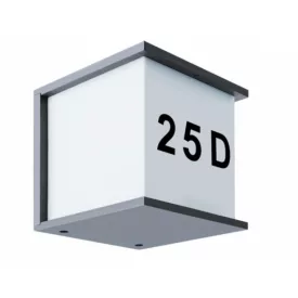   Strühm Maxim szürke házszám világító lámpa E27-es foglalattal