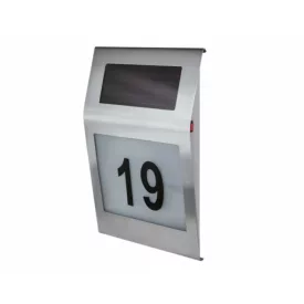   Strühm Numero Led 0 12W-os króm napelemes házszám világító lámpa