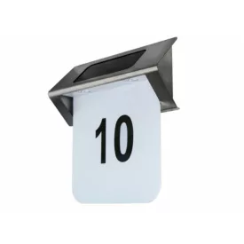   Strühm Homer Led 0 12 W-os króm/fehér napelemes házszám világító lámpa