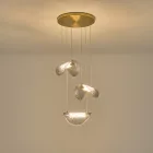 Mennyezeti függesztett bronz/szürke színű lámpa 6W, 3000K, 468 lm, 425x1500 mm