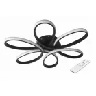 MasterLED Galaxis Virgo 77 W-os 58x10 cm fekete LED távirányítós mennyezeti lámpa