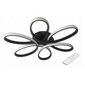   MasterLED Galaxis Virgo 77 W-os 58x10 cm fekete LED távirányítós mennyezeti lámpa