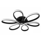 MasterLED Galaxis Virgo 77 W-os 58x10 cm fekete LED távirányítós mennyezeti lámpa