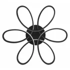 MasterLED Galaxis Virgo 77 W-os 58x10 cm fekete LED távirányítós mennyezeti lámpa