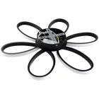 MasterLED Galaxis Virgo 77 W-os 58x10 cm fekete LED távirányítós mennyezeti lámpa