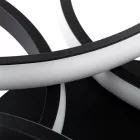 MasterLED Galaxis Virgo 77 W-os 58x10 cm fekete LED távirányítós mennyezeti lámpa