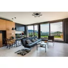 MasterLED Galaxis Virgo 77 W-os 58x10 cm fekete LED távirányítós mennyezeti lámpa