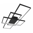 MasterLED Galaxis Hidra 126 W-os 90x50 cm fekete LED távirányítós mennyezeti lámpa