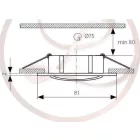 Kanlux Négyzet alakú spot keret fehér MR16-os kerámia foglalattal