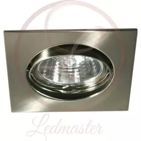   Kanlux Négyzet alakú spot keret matt króm MR16-os kerámia foglalattal