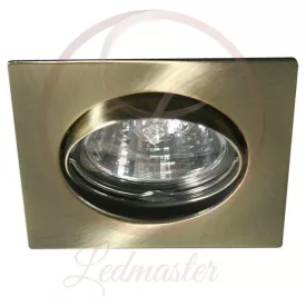   Kanlux Négyzet alakú spot keret patinált réz MR16-os kerámia foglalattal