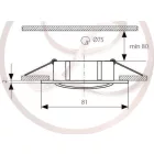 Kanlux Négyzet alakú spot keret patinált réz MR16-os kerámia foglalattal