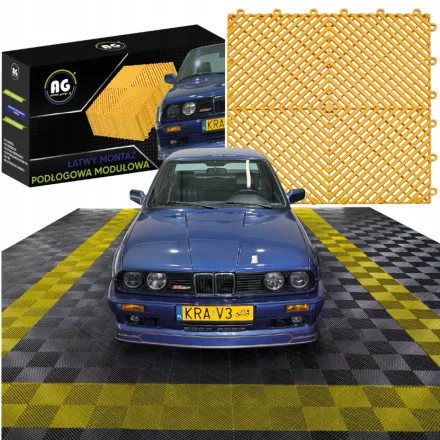 Moduláris garázspadló  polipropilén (PP) 40x40x1,8cm - sárga