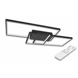   MasterLED Galaxis Vela 90 W-os 83x36 cm fekete LED távirányítós mennyezeti lámpa