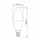 VIDEX C37h LED izzó, 6W, E14, 4100K