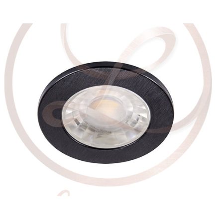 Strühm Fin Led IP44 3 W-os süllyesztett natúr fehér fekete színű kör alakú LED-es mennyezetlámpa