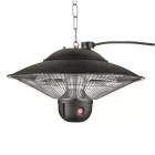 Eurolamp függesztett mennyezeti hősugárzó fekete, 2000W, IP24 távirányítóval