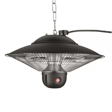 Eurolamp függesztett mennyezeti hősugárzó fekete, 2000W, IP24 távirányítóval
