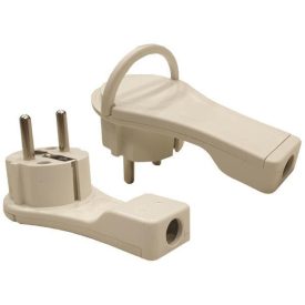 Földelt lengő dugvilla 90˙-os kihúzó füllel