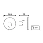 Strühm Azyl Led süllyesztett kör alakú natúr fehér szürke LED-es lépcsővilágítás