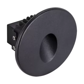   Strühm Azyl Led süllyesztett kör alakú natúr fehér fekete LED-es lépcsővilágítás