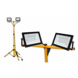   MasterLED Tiga 2x50 W-os hidegfehér LED reflektor dupla állvány