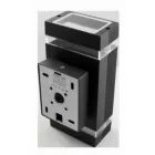 MasterLED Hana Kerti oldalfalra helyezhető RAL9005 mély fekete színű lámpa GU10-es foglalattal