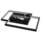 MasterLED Galaxis Polaris 45 W-os 42x30 cm fekete LED távirányítós mennyezeti lámpa