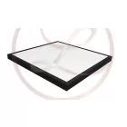 MasterLED 60 W-os szögletes 60x60 cm natúr fehér fekete keretes falon kívüli led panel