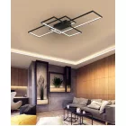 MasterLED Galaxis Pegaz 130 W-os 105x50 cm fekete LED távirányítós mennyezeti lámpa