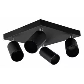   MasterLED Bardo GU10 foglalatú 4-es fekete mennyezeti lámpa