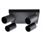 MasterLED Bardo GU10 foglalatú 4-es fekete mennyezeti lámpa