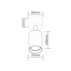 MasterLED Bardo GU10-es foglalatú fekete mennyezeti lámpa