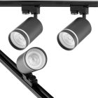 MasterLED Ring sínre szerelhető lámpa GU10-es foglalattal matt fekete