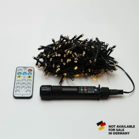   LED fényfüzér (rugalmas vezeték) power bank töltővel, 400LED, 30m