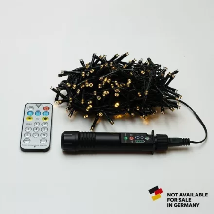 LED fényfüzér (rugalmas vezeték) power bank töltővel, 400LED, 30m