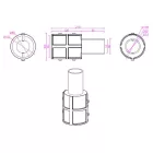 Adapter 80mm-60mm egyenes világítóoszlophoz