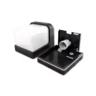 MasterLED Corgi 170x170x146 fekete oldalfali lámpa E27-es foglalattal